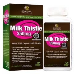 Genceutic naturals - Organic milk thistle 350mg60cp 1